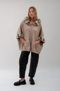 1 QTY NEW GILET FOURRURE REX CHINCHILLA