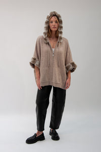 1 QTY NEW GILET FOURRURE REX CHINCHILLA