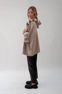 1 QTY NEW GILET FOURRURE REX CHINCHILLA