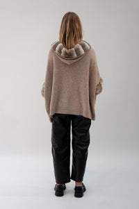 1 QTY NEW GILET FOURRURE REX CHINCHILLA