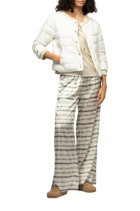 Lightweight Daloa round-neck 3/4-sleeve down jacket - White