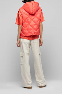 Damelis short sleeveless down jacket - Coral