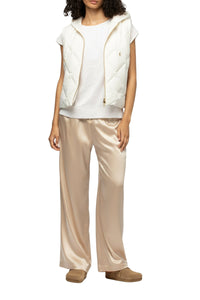 Damelis short sleeveless down jacket - White