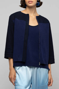 Gabella two-ply cashmere and wool cardigan - Navy