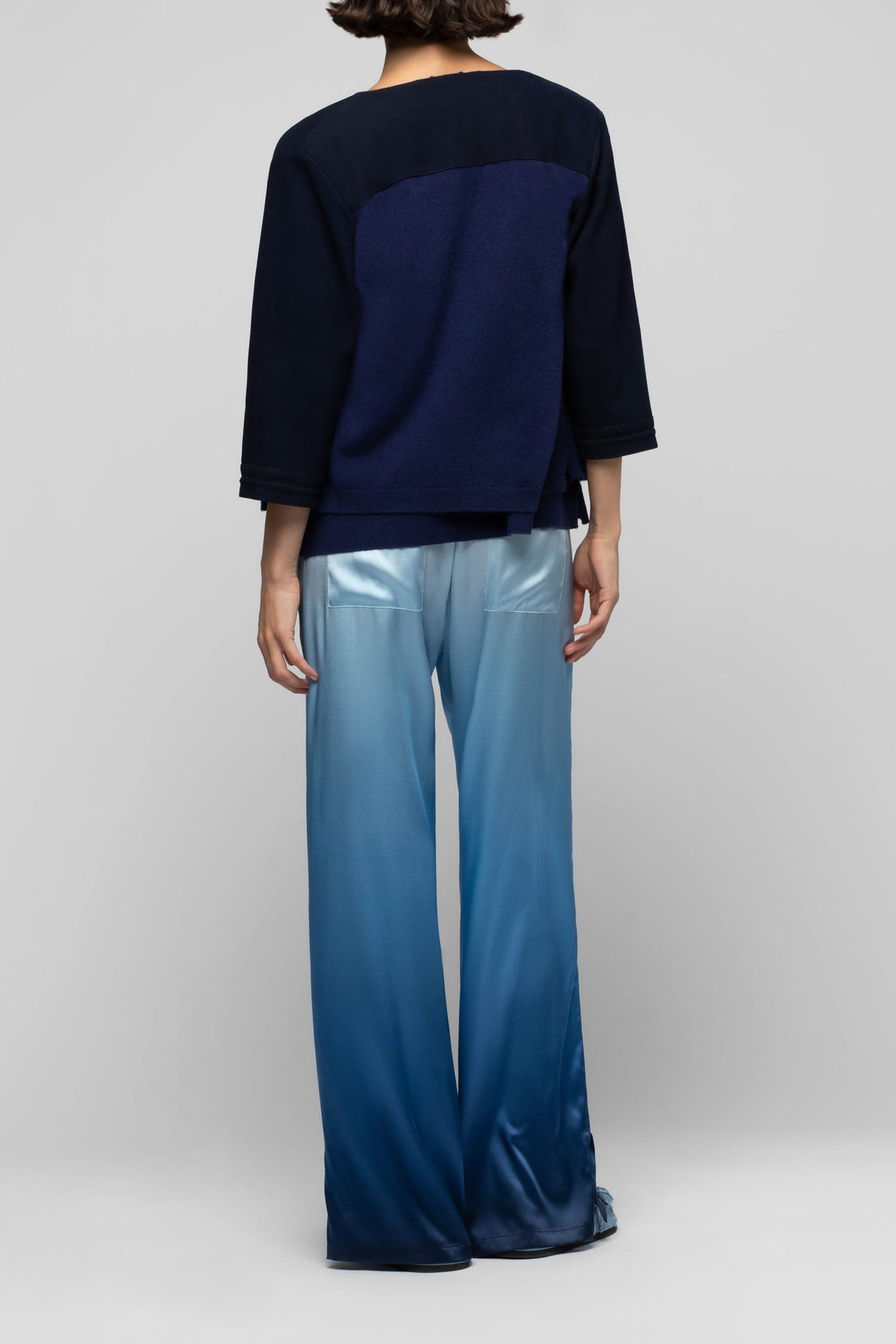 Gabella two-ply cashmere and wool cardigan - Navy