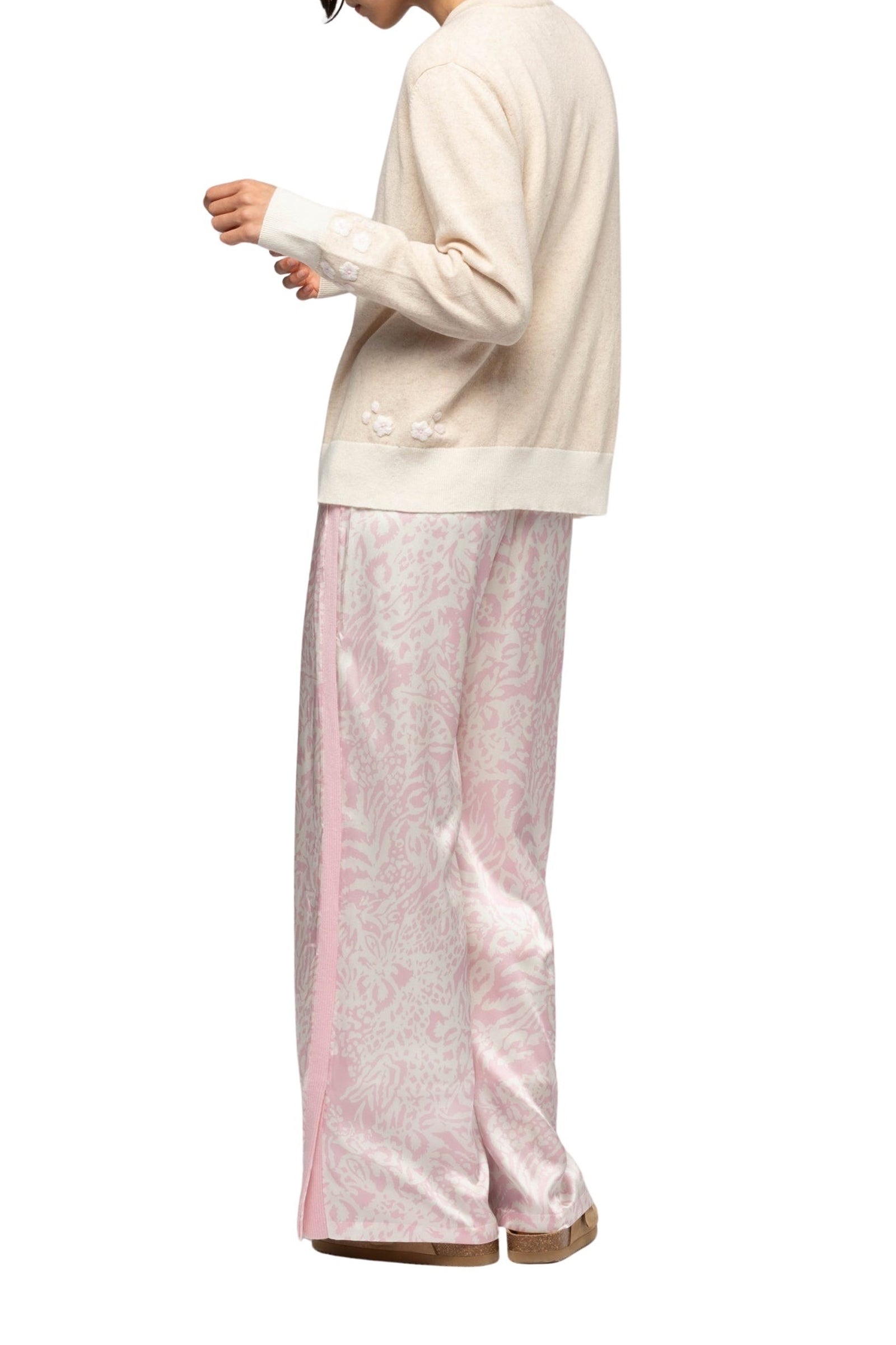 1 QTY NEW CARDIGAN COL ROND BICOLORE