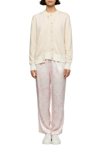 Long-sleeved wool and cashmere Gamelot cardigan - Beige