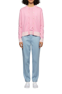 Long-sleeved wool and cashmere Gamelot cardigan - Bonbon