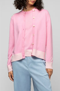 Long-sleeved wool and cashmere Gamelot cardigan - Bonbon