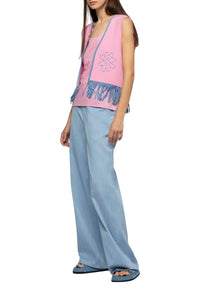 12 QTY NEW GILET AVEC DETAILS EN SUEDE