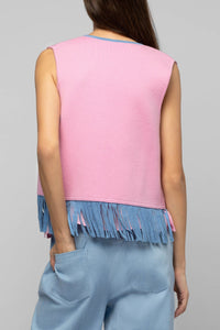 12 QTY NEW GILET AVEC DETAILS EN SUEDE