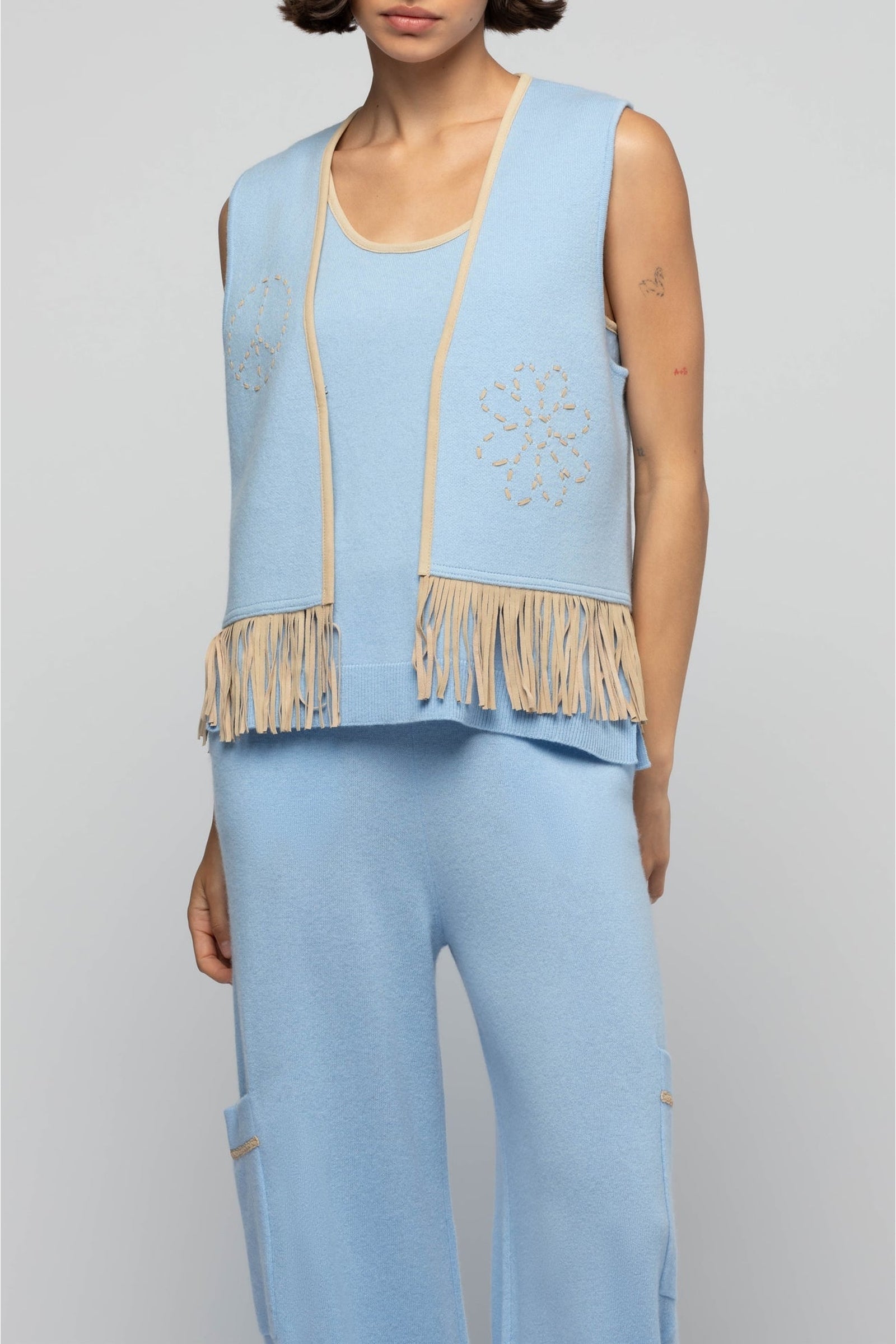 Gapril sleeveless cashmere and wool cardigan - Ciel