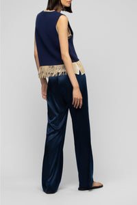 Gapril waistcoat with suede details - Navy