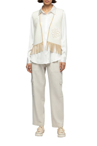 Gilet Gapril sans manches en cachemire et laine - White