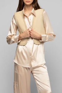 Gawa cardigan with braided detail - Beige