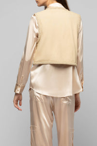 Gawa cardigan with braided detail - Beige