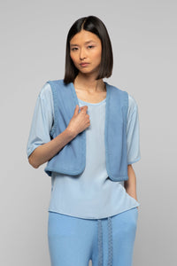 1 QTY NEW GILET SM DETAIL TRESSE