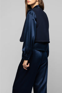 Gawa cardigan with braided detail - Navy