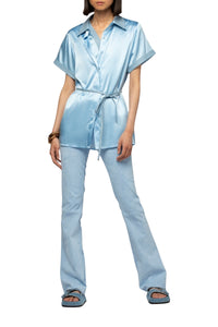 10 QTY NEW CHEMISE SM AVEC DETAIL EN CUIR