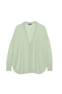 Galdo oversized cashmere cardigan with wide slits - Lime