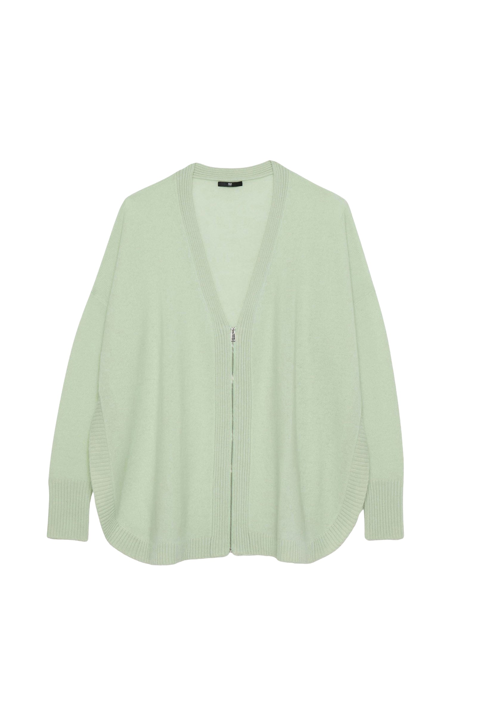 Galdo oversized cashmere cardigan with wide slits - Lime