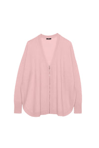 Galdo oversized cashmere cardigan with wide slits - Pink