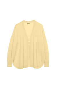 Galdo oversized cashmere cardigan with wide slits - Yellow