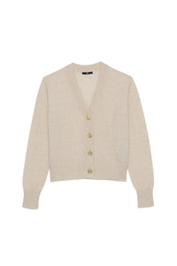 Gardiner cashmere V-neck cardigan with buttons - Beige