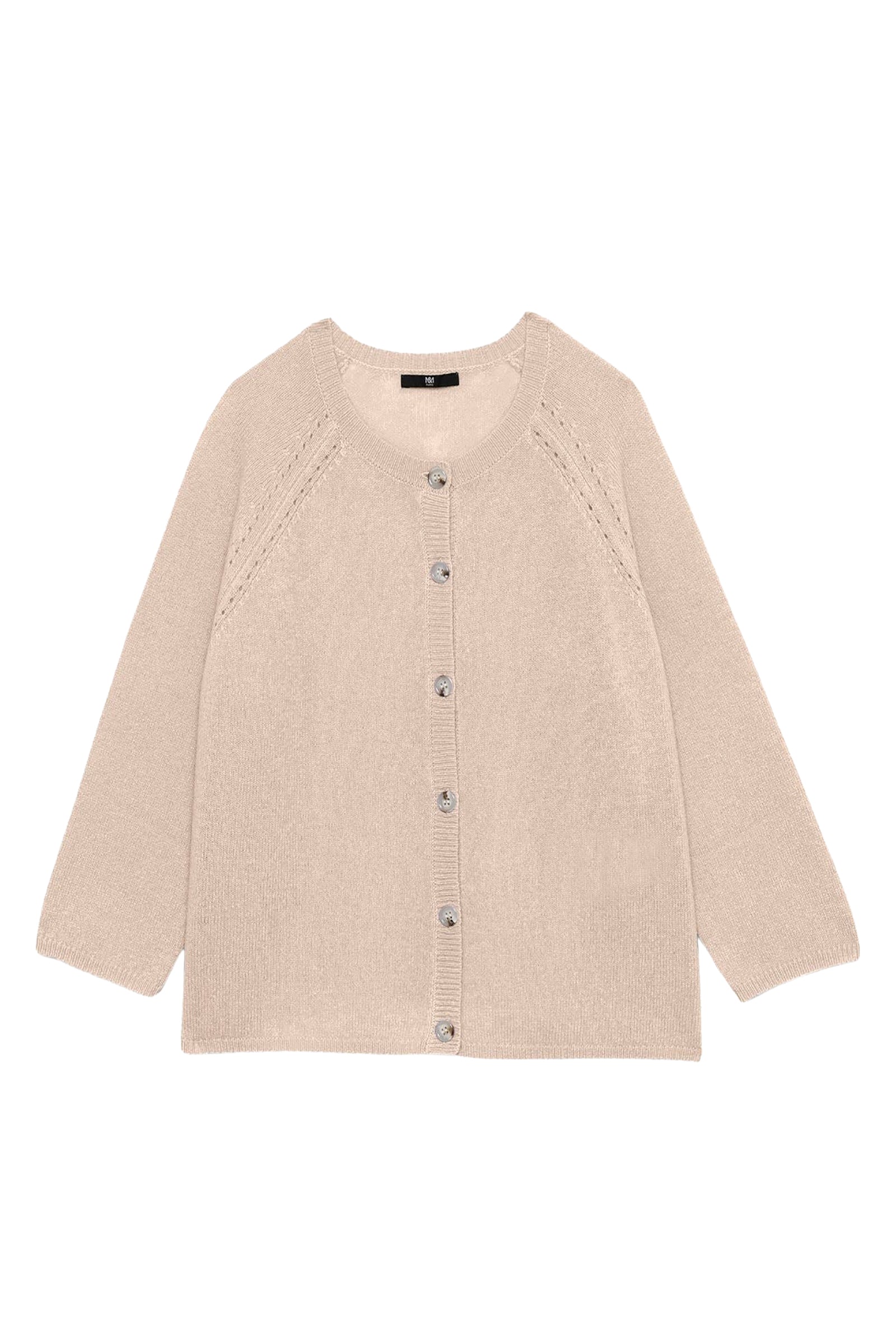 Gilba cashmere cardigan with half-length sleeves - Beige