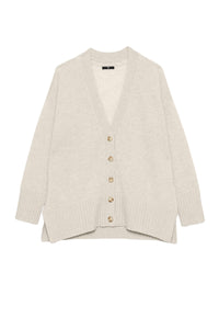 Guimo long-sleeved cashmere cardigan - White