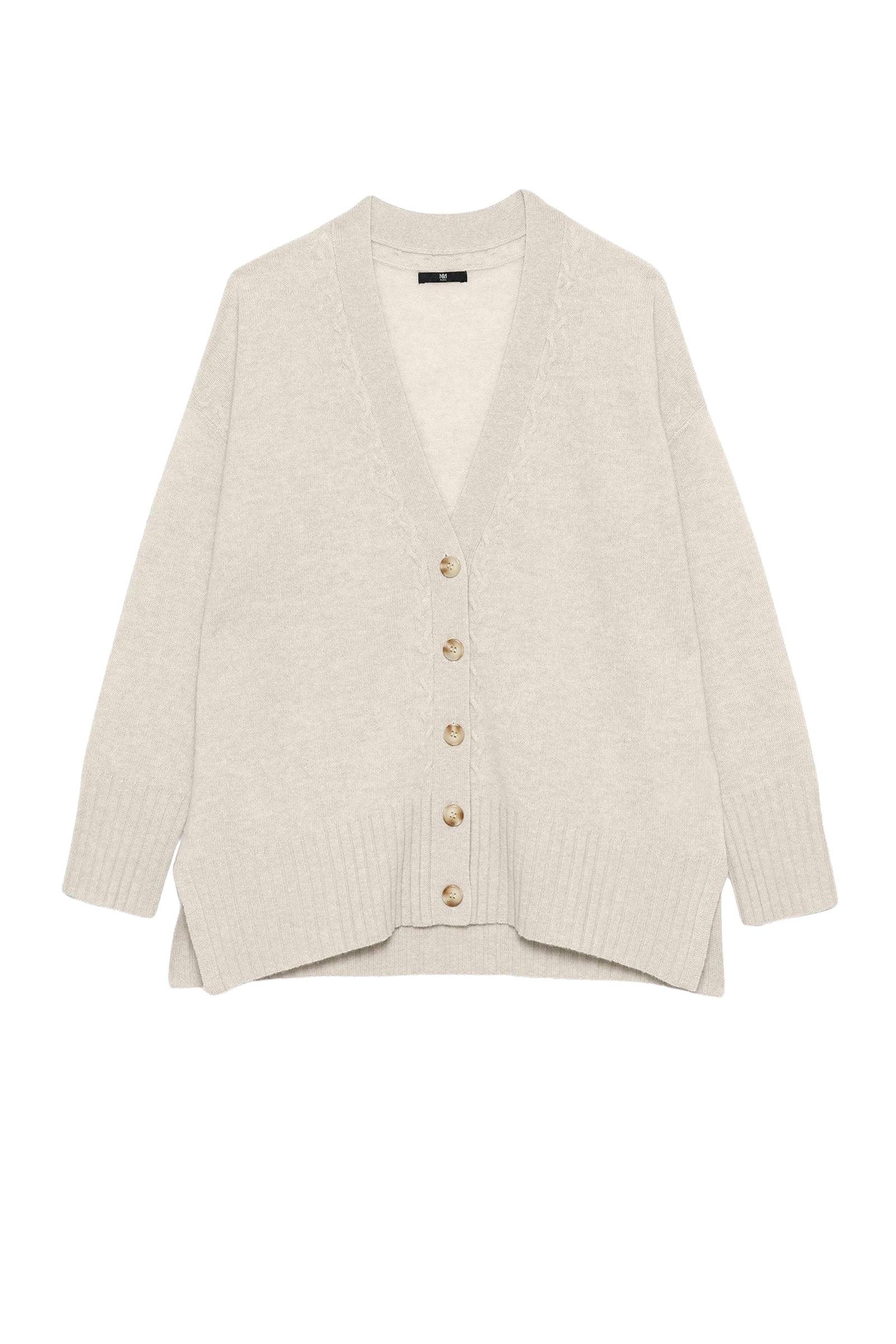 Guimo long-sleeved cashmere cardigan - White