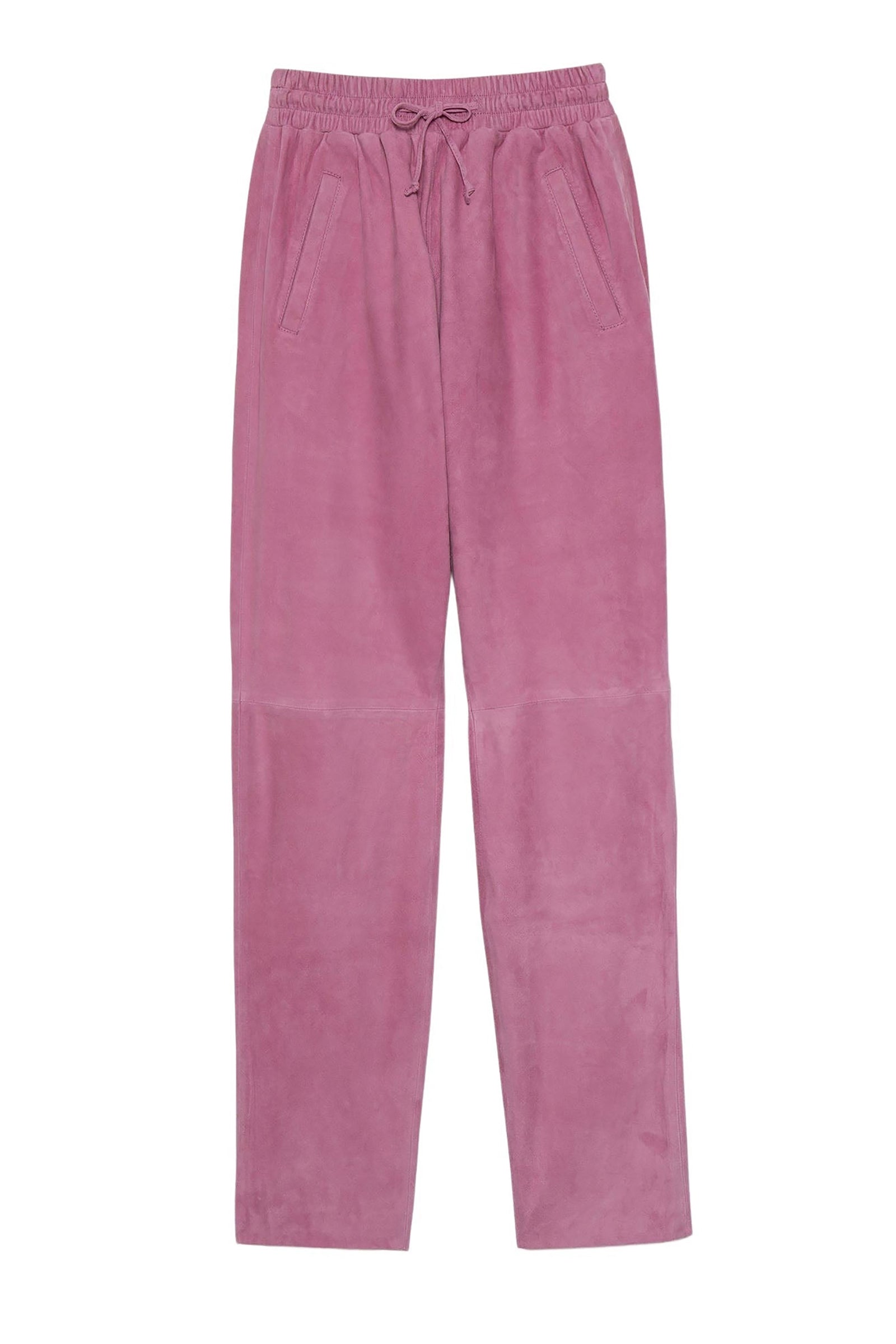 Leather jogging trousers - Gum