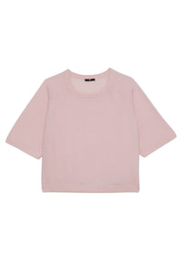 Piruli cashmere short-sleeve round-neck jumper - Pink