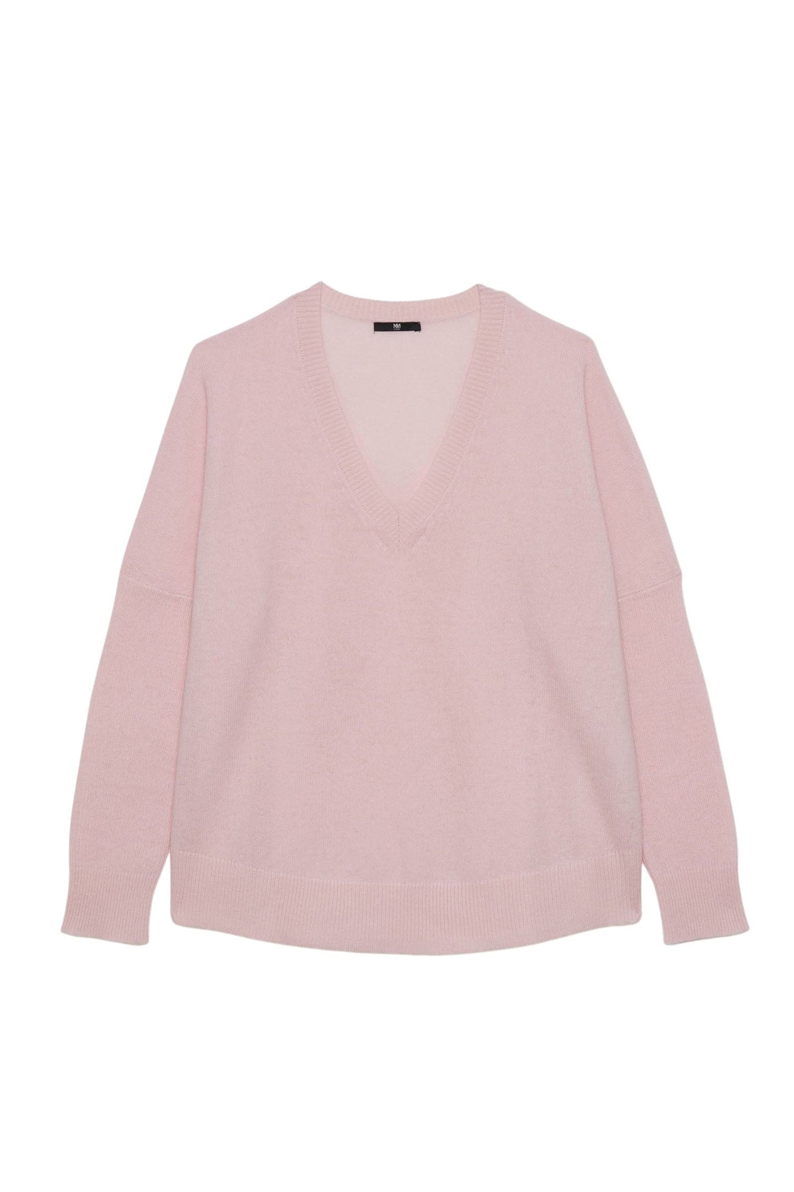 Stellal long-sleeved cashmere V-neck jumper - Pink