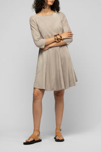 Robe Raida patineuse en daim - Grey