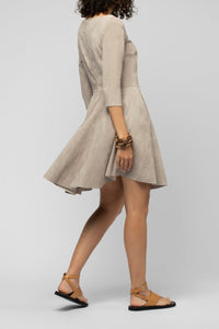 Robe Raida patineuse en daim - Grey