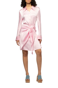 Ramelie shirt dress tied at the waist - Bonbon