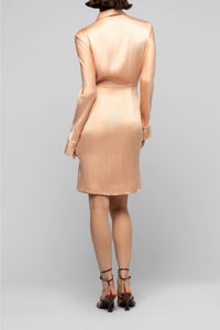 Robe chemise Ramelie nouée à la taille - Camel