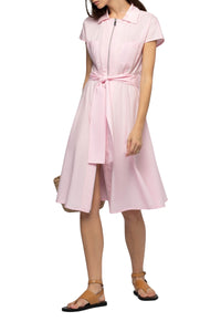 Robe chemise Ranne évasée avec fermeture zippée - Dragée