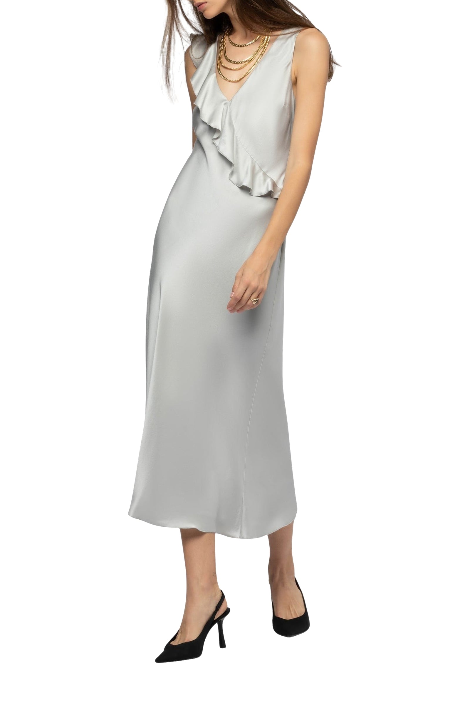 11 QTY NEW ROBE MIDI A VOLANTS