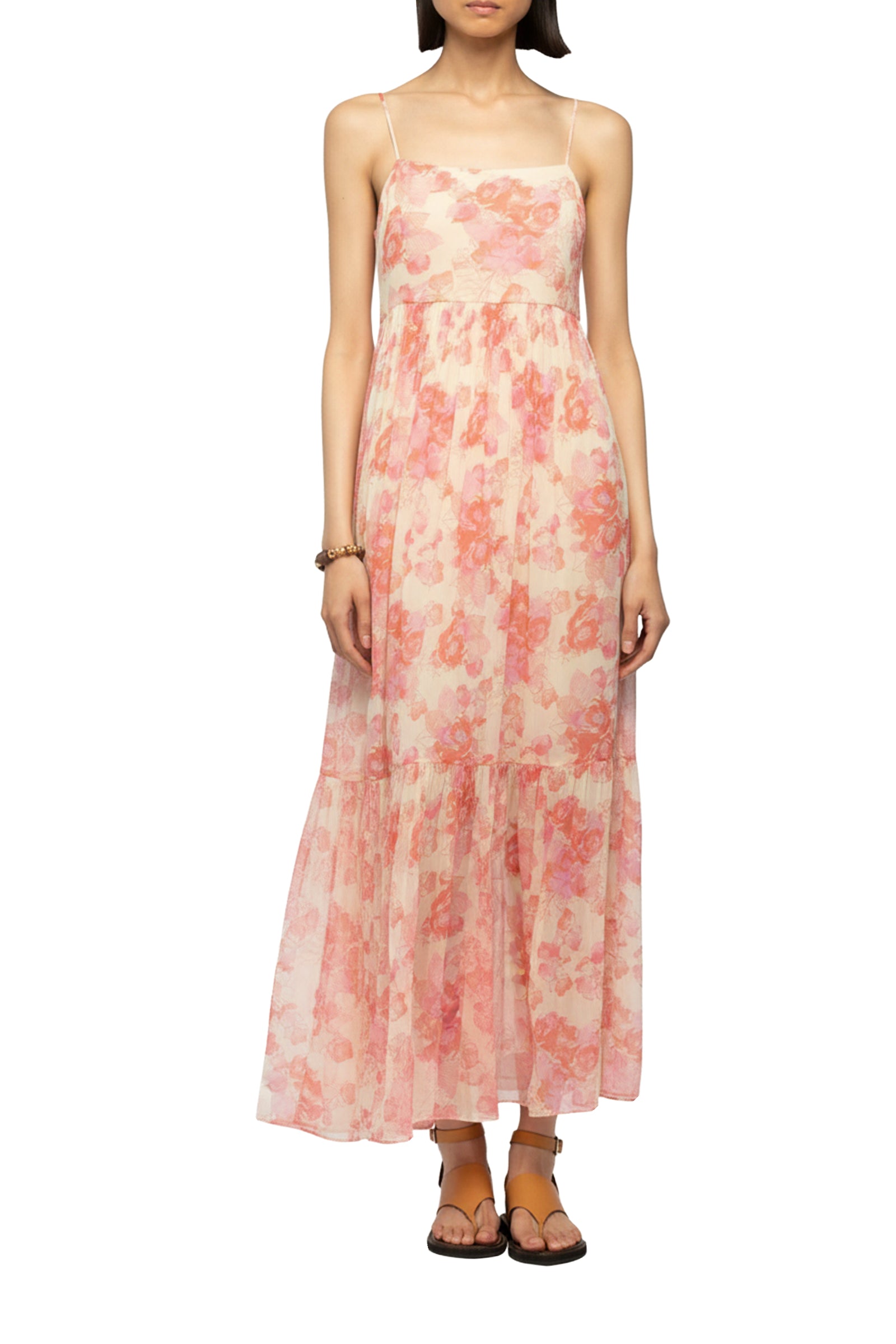 Razania floral print maxi dress - Coral