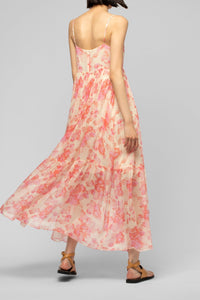 Razania floral print maxi dress - Coral