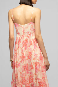 Razania floral print maxi dress - Coral