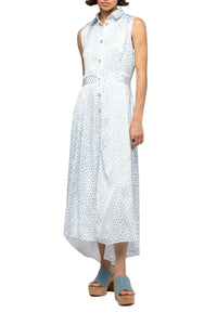 Raziza sleeveless polka dot shirt dress - Dots Ciel