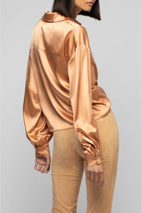 Taeva knotted blouse - Camel