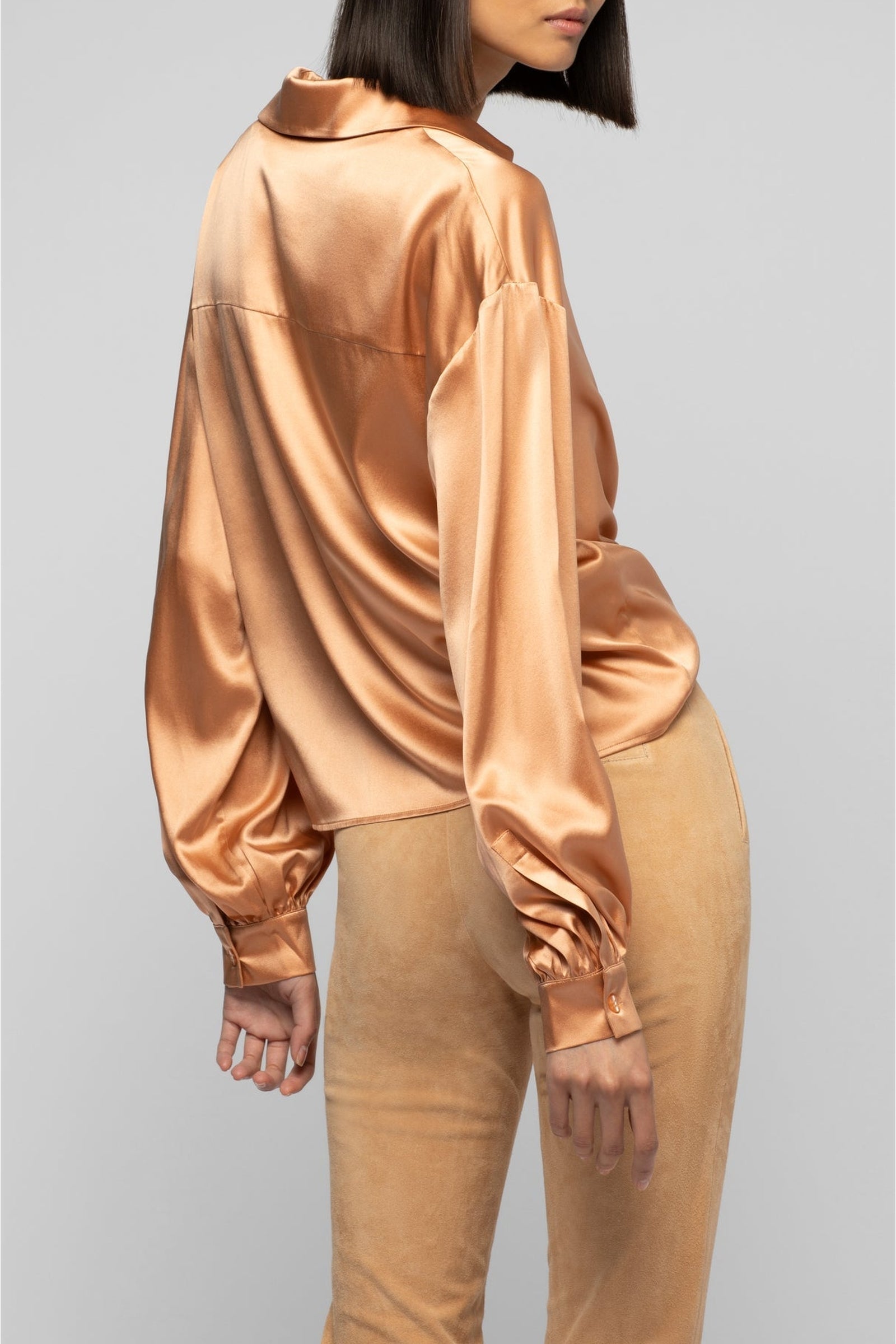 Taeva knotted blouse - Camel