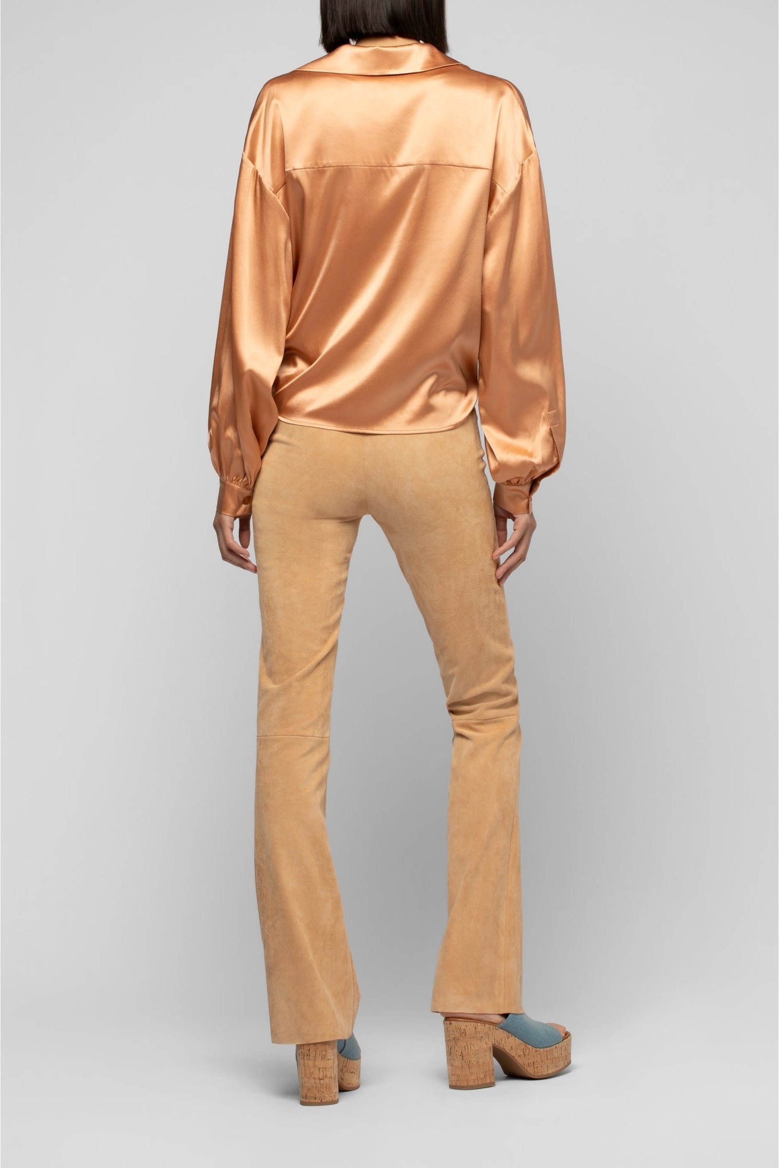 Taeva knotted blouse - Camel