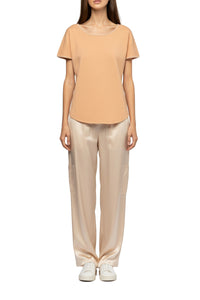 T-shirt Talixane à col rond - Camel