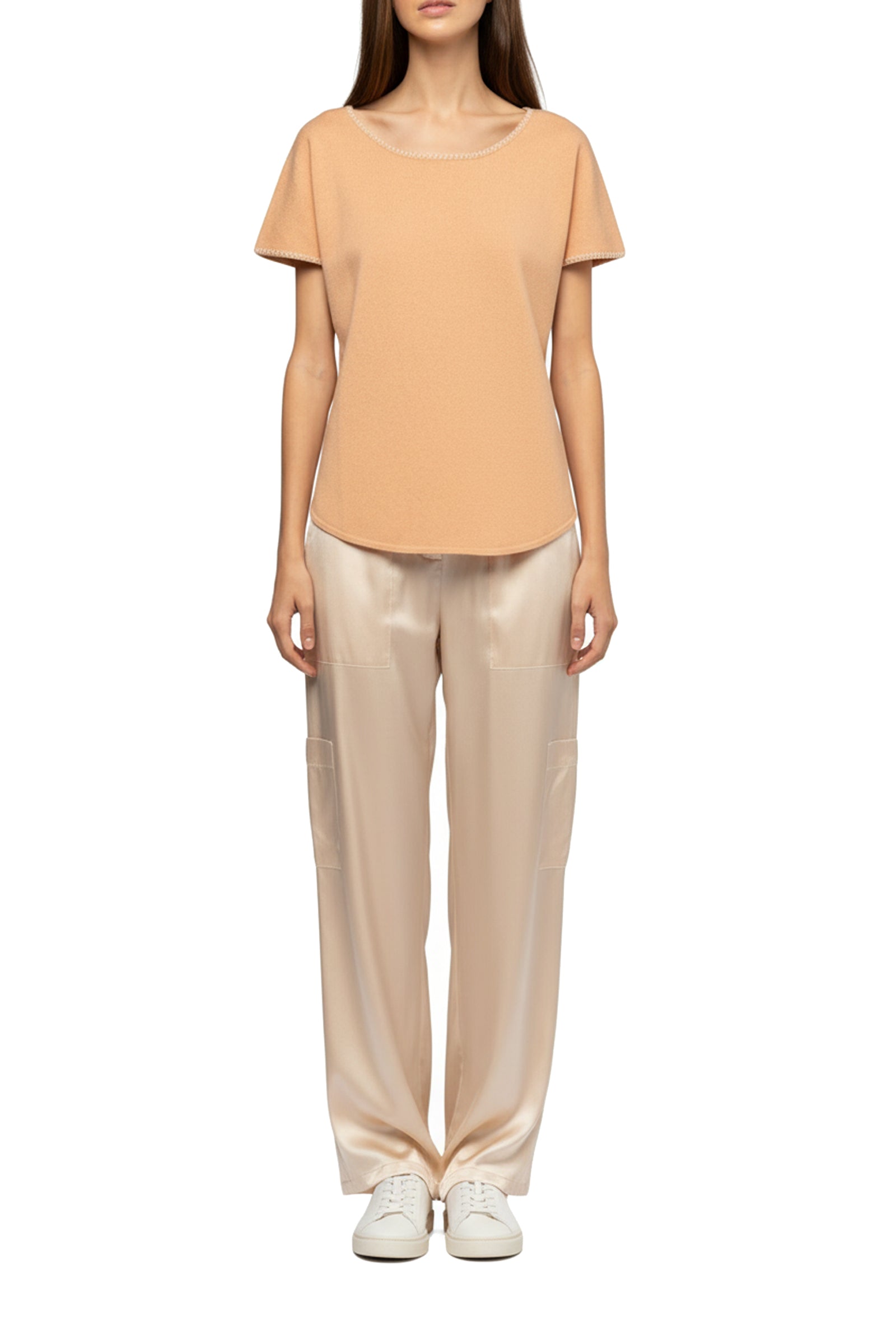 T-shirt Talixane à col rond - Camel