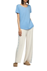 Talixane loose-fit wool and cashmere T-shirt - Denim